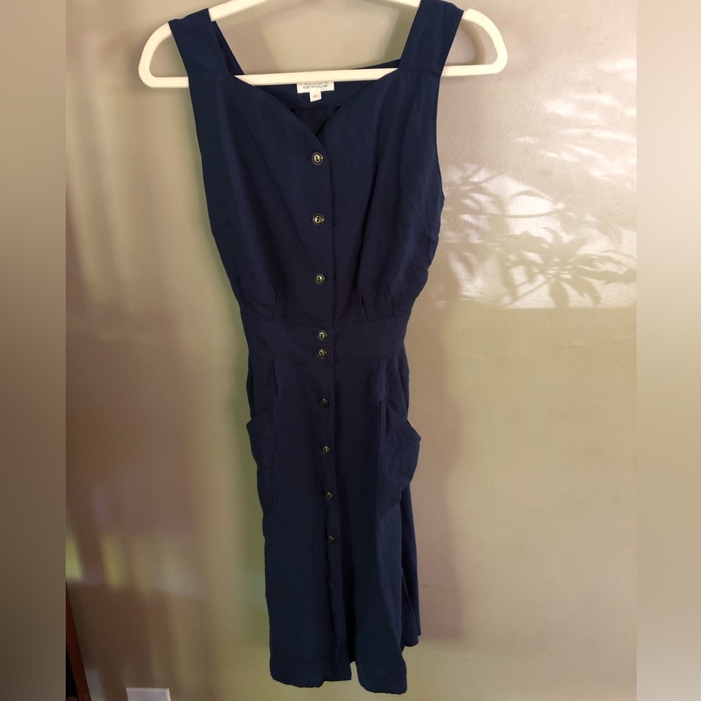 Field Day Sheet Dress Navy Size Medium